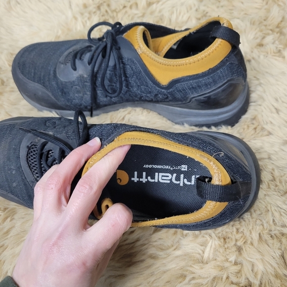 Carhartt Force Men's Size 9 Steel Toe Black Oxford Work Sneaker Shoe Lace Up - Picture 8 of 10